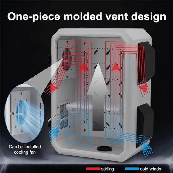 Outdoor Electrical Box, Aluminum Alloy Back Beam,  (15.7" x 11.8" x 7.9") - Picture 5 of 7